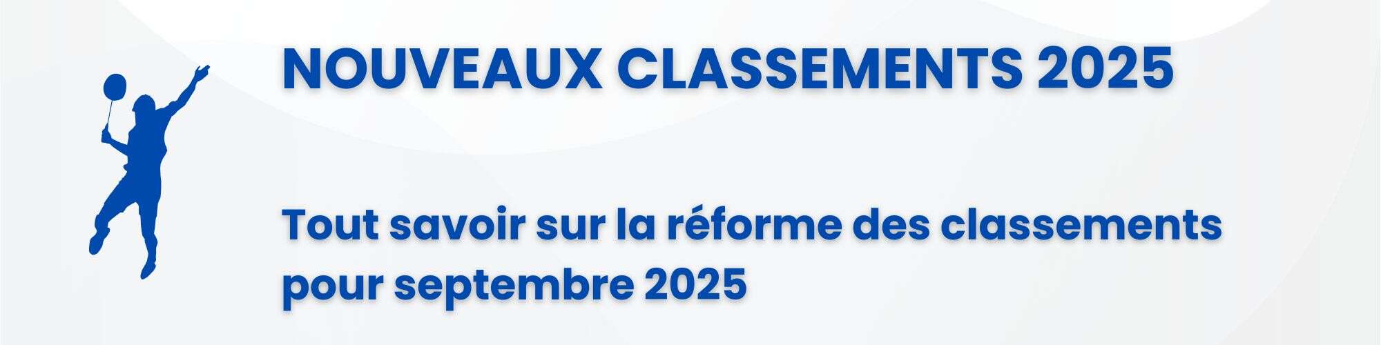 Bannière classement badminton