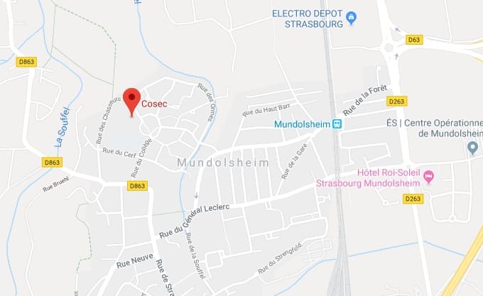 Plan du cosec badminton mundolsheim