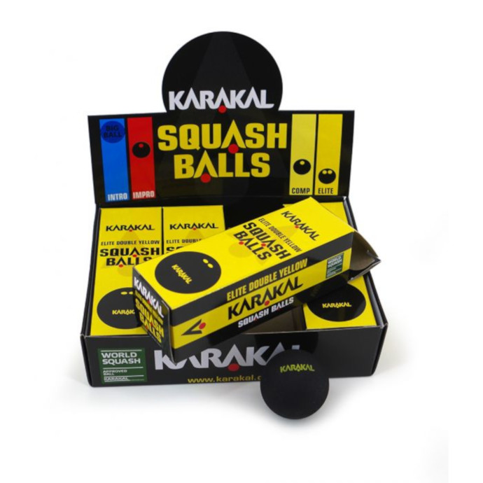 Karakal 3 balles double point jaune 