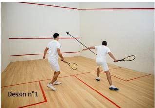 Frappe directe au squash